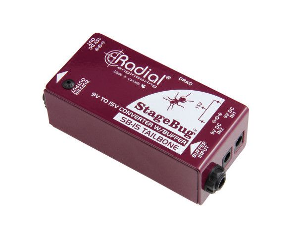 Radial StageBug SB-15 Tailbone Signal Buffer with 9V to 15V Converter - Main Image