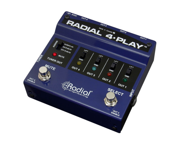 Radial 4-Play Active DI Box with Four Selectable Outputs - Main Image