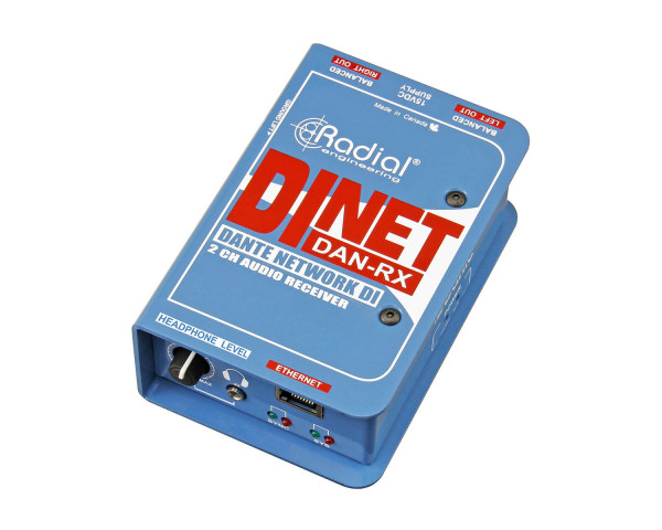 Radial DiNET DAN-RX 2-Channel Dante Network Receiver  - Main Image