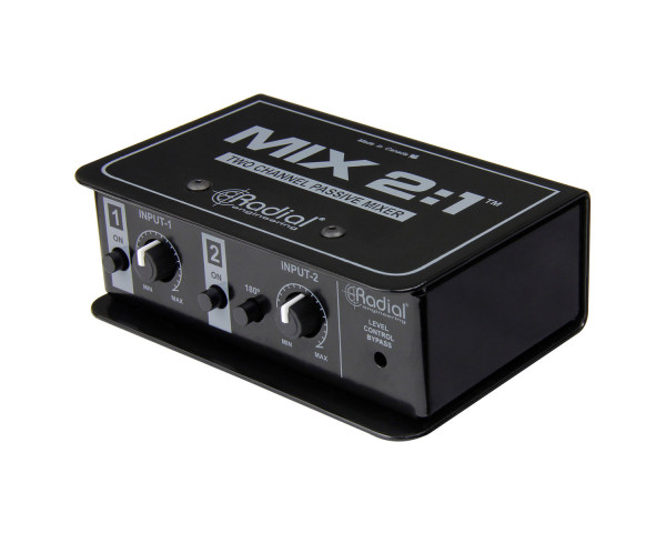 Radial MIX 2:1 2-Channel Passive Audio Combiner and Mixer 2-In/2-Out  - Main Image