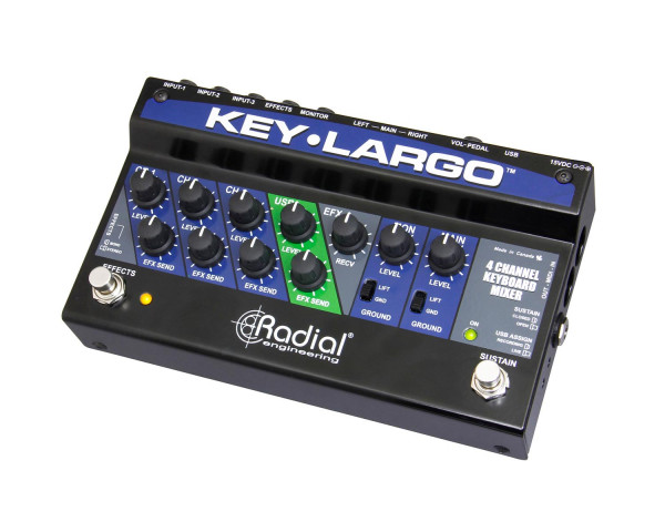 Radial Key-Largo Keyboard Mixer / USB Interface / Performance Pedal  - Main Image