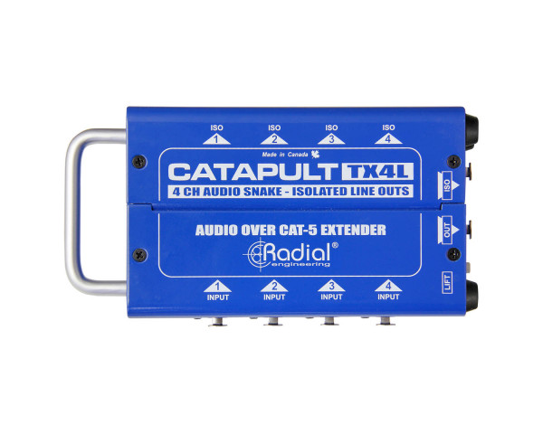 Radial Catapult TX4L 4-Ch CAT-5 Transmitter with Balanced IO/Line-Level  - Main Image