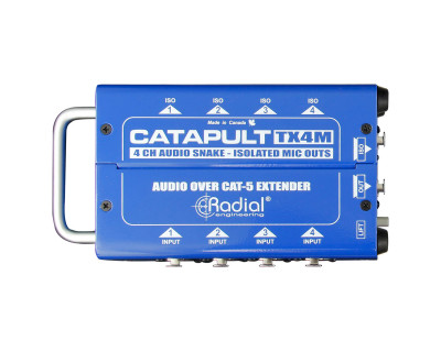 Catapult TX4M 4-Ch CAT-5 Transmitter with Balanced IO/Mic-Level 