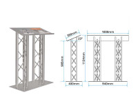 Trilite by OPTI 200 Series Double Truss Lectern in Natural Aluminium Finish - Image 2