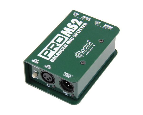 Radial ProMS2 Passive 2-Way Microphone Splitter  - Main Image