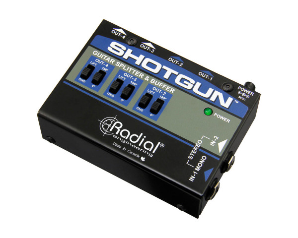Radial ShotGun Instrument-Level Signal Buffer and Splitter  - Main Image