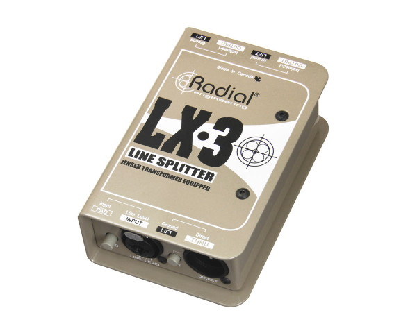 Radial LX-3 Passive Balanced Line-Level Splitter 1-Input / 2-Output  - Main Image