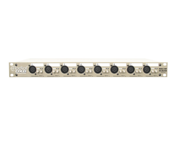 Radial OX8-R 8-Channel 3-way Mic Splitter w/ Eclipse ET-MS10 Transformer - Main Image