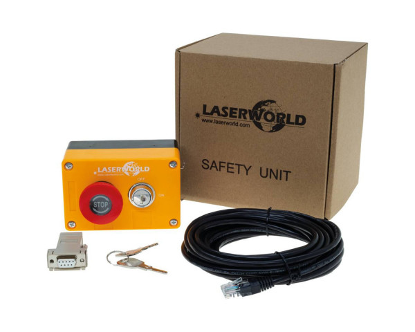 Laserworld SAFETY UNIT Safety Emergency Stop Button and Key inc 5m Cable - Main Image