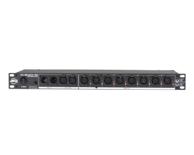 D4 Branch RM 4-Way Booster 2x XLR Inputs / 10x XLR Outputs 1U