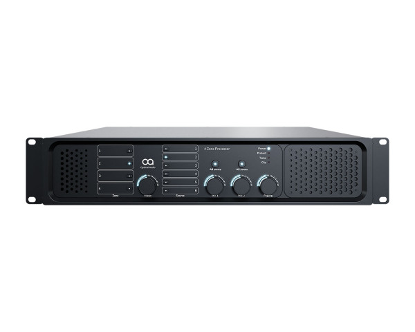 Optimal Audio Zone 4P 4-Zone Powered Audio Control DSP and WebApp 2 Mic/4 Line - Main Image