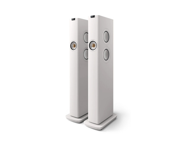 KEF LS60 Wireless 4x5.25 + 4 3-Way Floorstanding Speaker White PAIR - Main Image