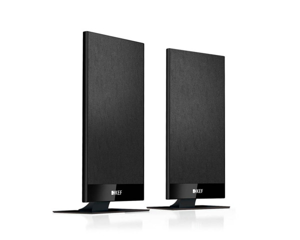 KEF T101 4.5 2.5-Way Ultra-Thin Satellite Speaker Black PAIR - Main Image