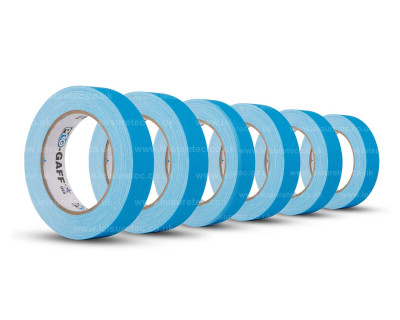 Pro Gaff FLUORESCENT Gaffer Tape 24mm x 25yds BLUE *6 PACK*