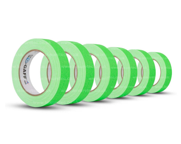 Le Mark Pro Gaff FLUORESCENT Gaffer Tape 24mm x 25yds GREEN *6 PACK* - Main Image