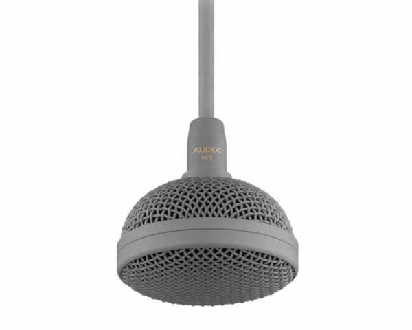Audix M3/G Hanging Hypercardioid Mic with Junction Box Grey - Main Image