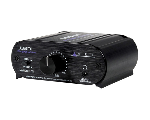 ART Pro Audio USBDI USB D to A Converter DI Box with USB 2.0 In and L+R XLR Out - Main Image