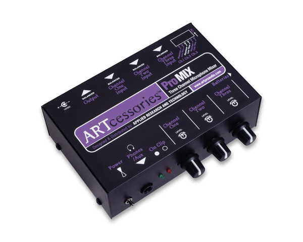 ART Pro Audio ProMIX Three Channel Microphone Mono Mixer - Main Image
