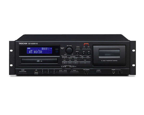 TASCAM CD-A580 v2 CD Player / Cassette Deck / USB Recorder 19 3U - Main Image