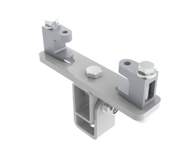 KBD1000S-W Girder Bracket 75mm-155mm Variable Angle Drop White