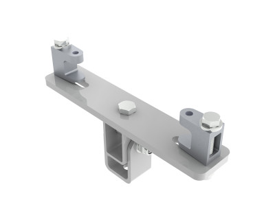 KBD1000M-W Girder Bracket 145mm-235mm Variable Angle Drop White