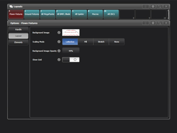 Add groups to the layout in the same manner as fixtures