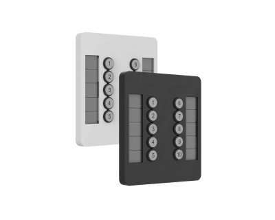 GeNetix 10Scene Wall Plate Dual Pack 2xBlk / 2xWht Faceplates EU