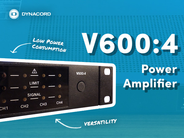 Dynacord V600:4 Power Amplifier for Commercial Installations