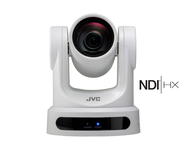 JVC KY-PZ200NWE HD PTZ Camera 20x Zoom+NDI and Dual Streaming White - Main Image