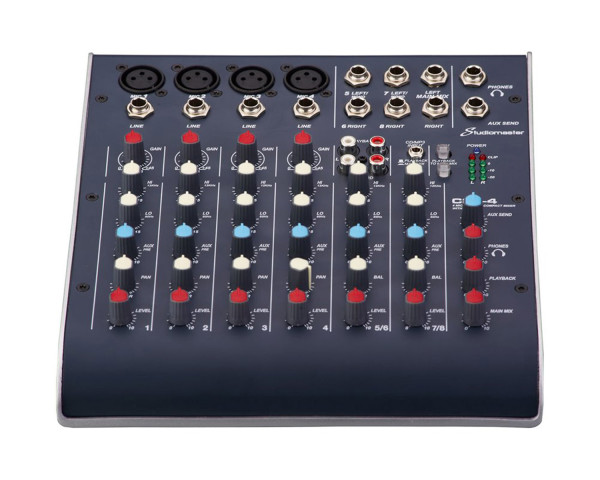 Studiomaster C2-4 4CH Compact Mixer 8 input / 4 Mic / 2 Stereo / 2bandEQ - Main Image