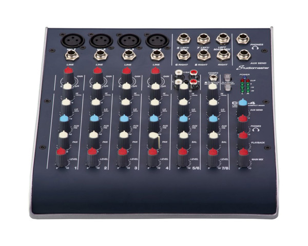 Studiomaster C2S-4 4CH Compact USB Mixer 8input / 4 Mic / 2 Stereo / 2bandEQ - Main Image