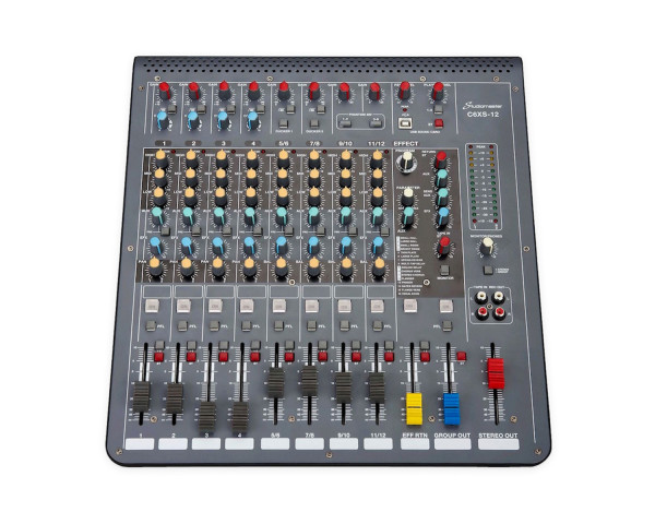 Studiomaster C6XS-12 12CH Compact USB DSP Mixer 12in / 6Mic / 4St / 3bandEQ - Main Image