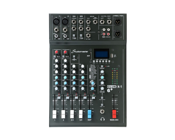 Studiomaster Club XS 6+ 4CH Analogue DSP Mixer 5 Inputs / 1 Mic / 2 Stereo - Main Image