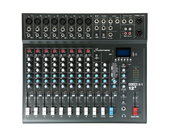 Studiomaster Club XS 12+ 10CH Analogue DSP Mixer 10 Inputs / 6 Mic / 2 Stereo - Main Image