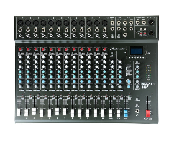 Studiomaster Club XS 16+ 14CH Analogue DSP Mixer 16 In / 12 Mic / 2 St / 2 Aux - Main Image