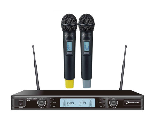 Studiomaster W2G Dual Handheld Wireless Microphone System 2.4GHz - Main Image