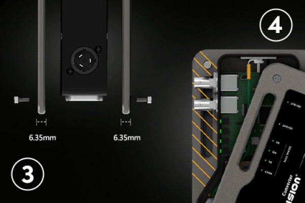 xVision 6.35mm Steel Plate Enclosure and xVision Recessed Protected Connecters