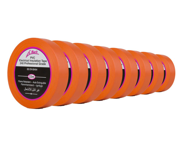 Le Mark PVC Electrical Insulation Tape 19mm x 33m ORANGE *8 PACK* - Main Image