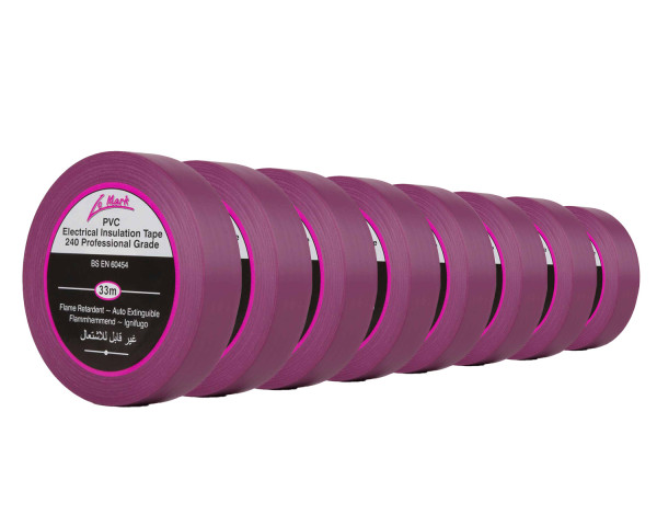 Le Mark PVC Electrical Insulation Tape 19mm x 33m VIOLET *8 PACK* - Main Image