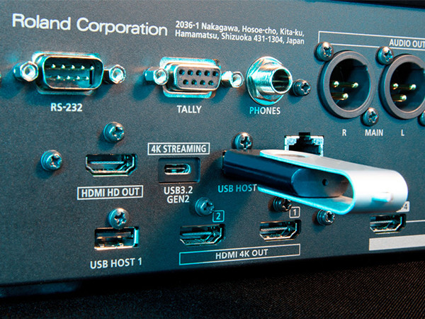 Roland Pro AV VR-400UHD Rear Inputs