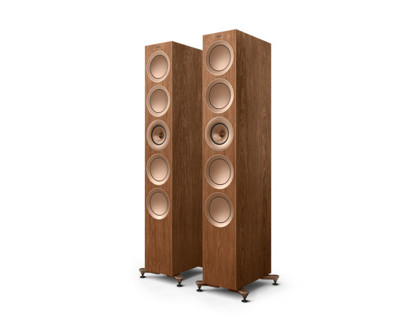 KEF R11 Meta 4x6.5 +5 3-Way Floor Standing HiFi Speaker Walnut PAIR - Main Image
