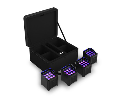 Freedom Par H9 IP X4 4-PACK Battery Uplighter 9x10W RGBAW+UV LEDs