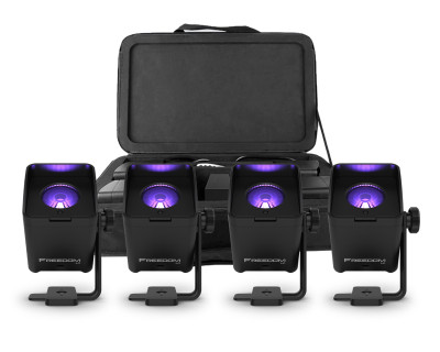 Freedom H1 PACK OF 4 Battery Washlight 10W RGBAW+UV BLACK