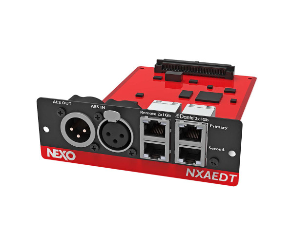 NEXO AEDT Dante and AES Extension Card for NXAMPMK2 Amp/Controller - Main Image