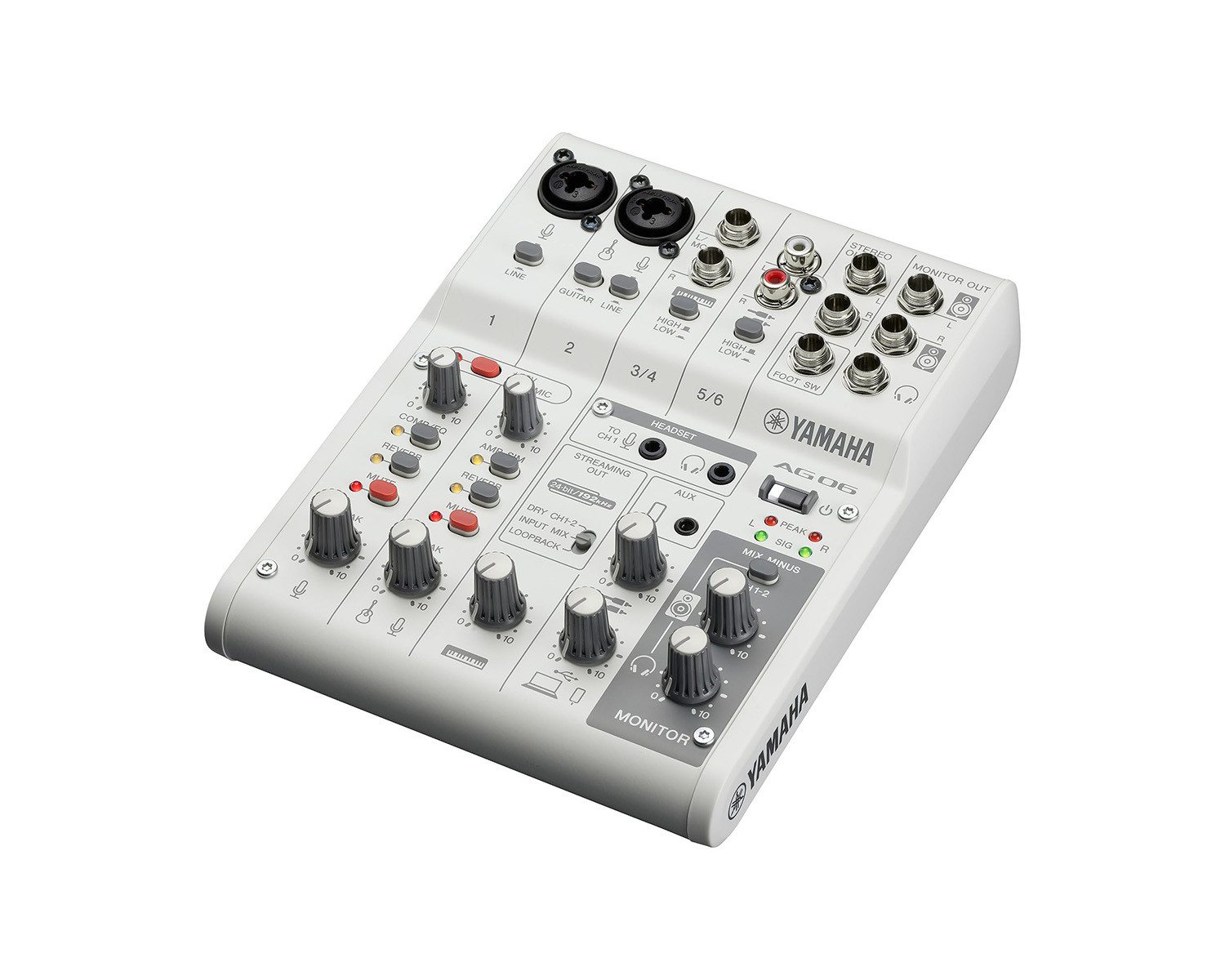 Yamaha AG03MK2 3-Channel Live Streaming Mixer with USB Audio Interface, for  Windows, Mac, iOS and Android, in White : Amazon.co.uk: Musical 