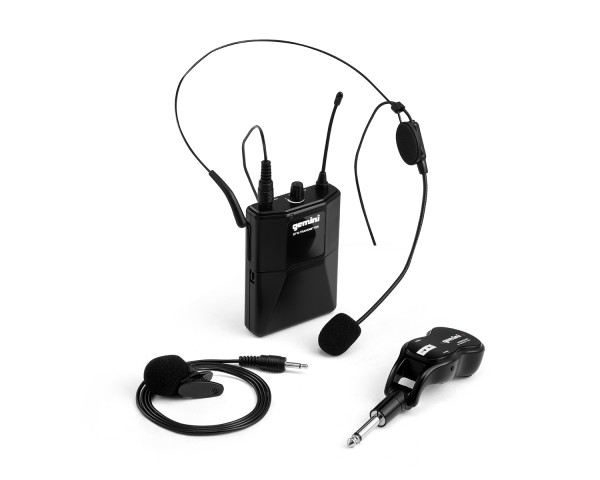 Gemini GMU-HSL100 Lapel Wireless Mic System Mic + Body Pack / Receiver - Main Image