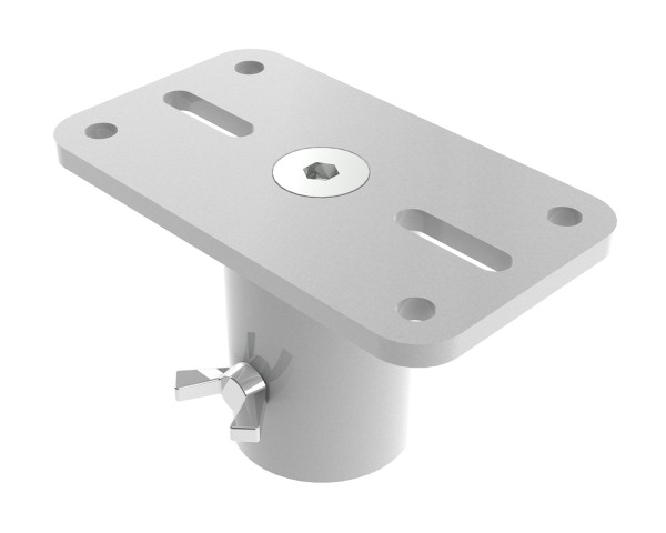 Powerdrive ATPM02 Pole Mount with Type 75 Plate for Poles/ Stands 40kg White - Main Image