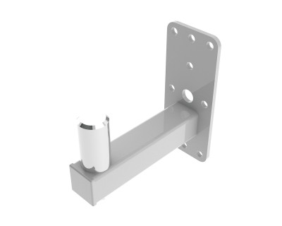 WHYM35-W WHITE Bottom Mount Fixed Wall Bracket 215mm 35mm Spigot