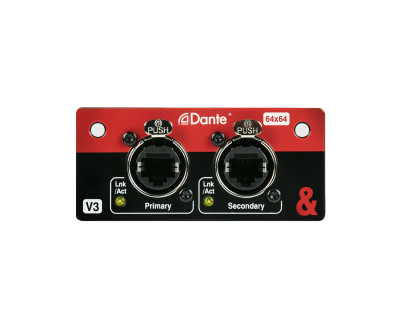 SQ Dante V3 64x64 Dante Module for SQ Series and AHM-64 Mixers