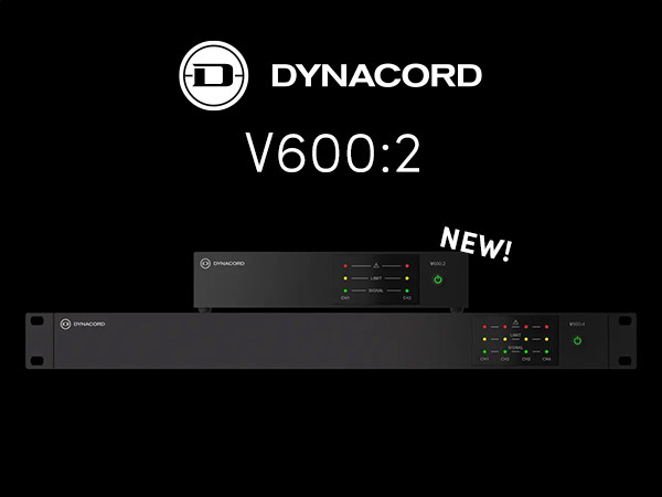 Dynacord Expands its V Series Amplifier line with Compact V600:2 Two-Channel Model